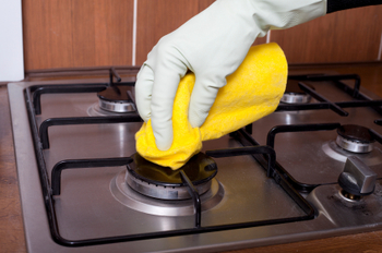 Hand cleaning stove.