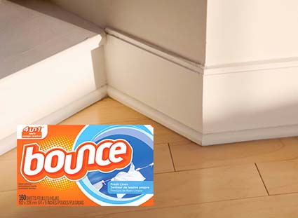 Baseboard and wooden floor