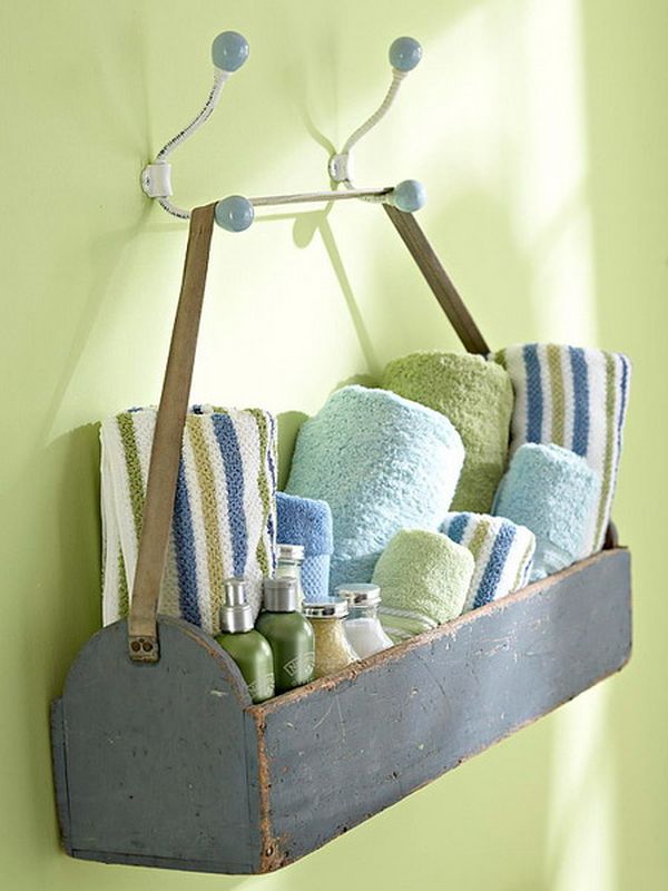 Creative towel storage hot sale