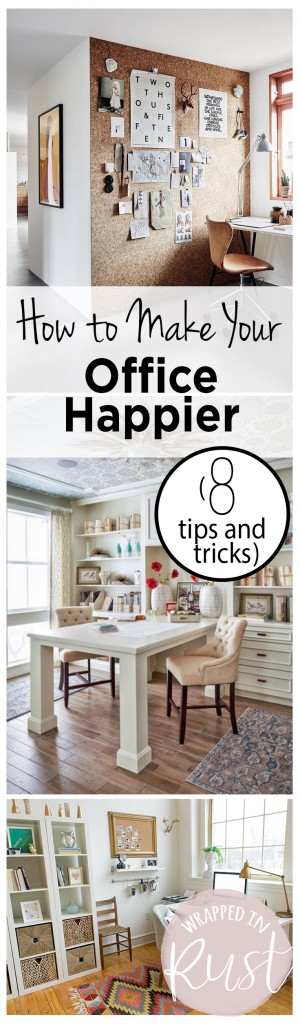 How to Make Your Office Happier (8 Tips and Tricks) Office, Office Decor, How to Make Your Office Happier, Life Hacks, Home Design Tips, Home Tips and Tricks, Home Improvement, Interior Design, Popular Pin