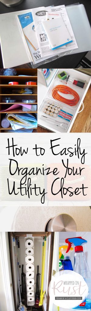 How to Easily Organize Your Utility Closet| Organize your Utility Closet, How to Organize Your Utility Closet, Home Organization, Closet Organization, DIY Closet Organization, Closet Organization Ideas, Popular Pin 