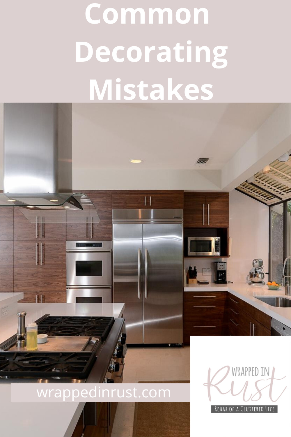 Most of us are not interior decorators so we could all use a few pointers when it comes to our home decor decisions. There are many common decorating mistakes that make your house feel messy. Learn how to avoid a few of them by simply reading this post. #interiordesigntips #decoratingmistakes #howtoavoidcommondecoratingmistakes #wrappedinrustblog