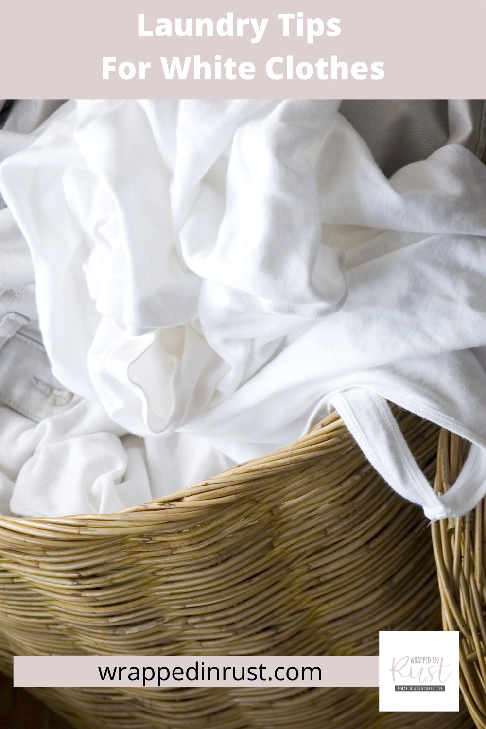 Did you know the main ingredient in aspirin is salicylic acid? And just what is so important about salicylic acid? It turns out that it can be used to get your dingy white socks white again! Find out how to use this laundry tip for getting all of your white clothes white! #wrappedinrustblogpost #laundrytips