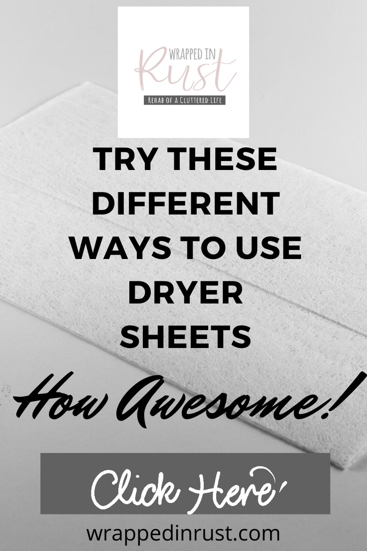 Can you use a dryer sheet to deodorize shoes? The short answer is yes and I'll show you how, plus 14 other things to do with them. #wrappedinrustblog #reusedryersheets #cleaningtips